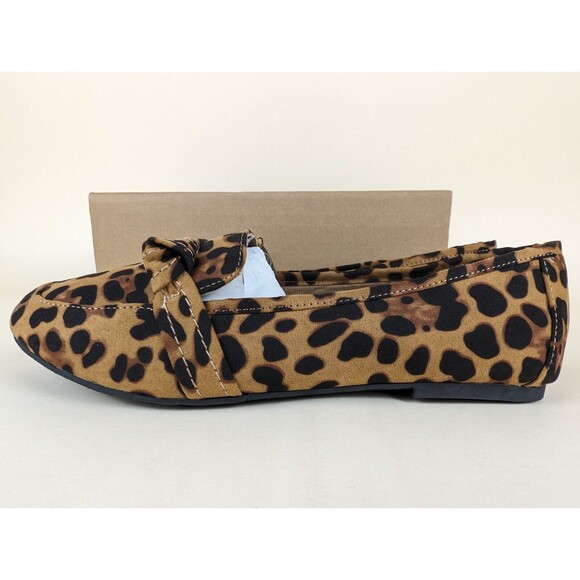 Journee Collection Marci Leopard Loafers Flats Womens 9 Wide Brown Shoes NWB - Picture 5 of 14